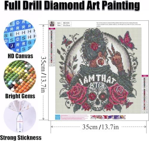 Ekuxom 3 Pack Diamond Art Kits for Adults-Gothic Diamond Painting - color: 3 Pack-Gothic