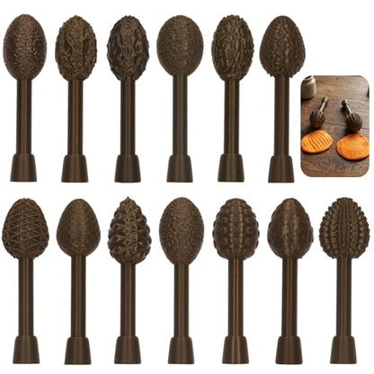 13Pcs Clay Texture Sticks Set, 13 Different Pattern Embossing Rollers for Polymer Clay Pottery Ceramics, DIY Sculpting Tools for Adult Craft Projects Home Decor Art Supplies