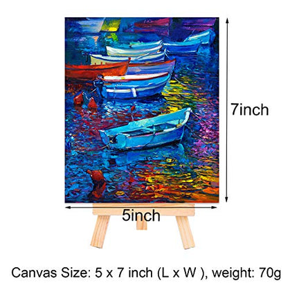 EBOOT 24 Pack Mini Wood Easels 6.25 Inch Tabletop Stand for Canvas Photo - size: 6.25 Inch