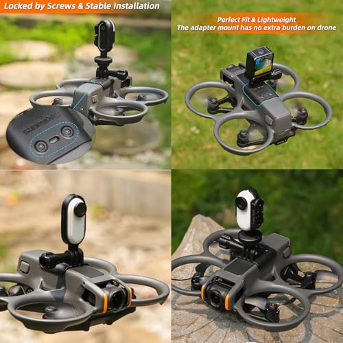 Extension Mount Adapter+ Led Light Kit for DJI Avata 2, Drone Search Light Strobe Light+Camera Mount Bracket for DJI Avata 2 - color: Stand Kit