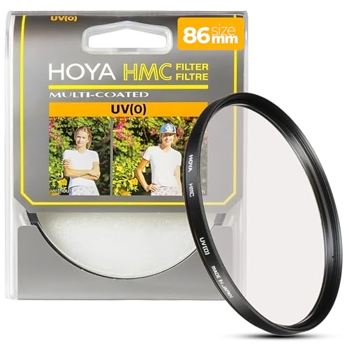 HOYA - 86mm HMC Ultraviolet UV(O) Haze Filter – Protective Camera Lens Filter for DSLR and Mirrorless Cameras – Reduces Glare, Flare, and Ghosting – Multi-Coated Glass Filter for Clear, Sharp Images - size: 86mm