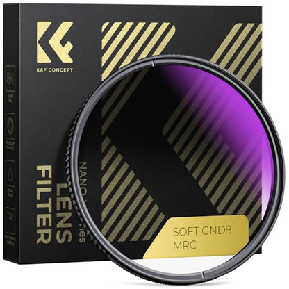 K&F Concept 55mm Soft GND8 (3 Stop) Graduated Neutral Density Lens Filter - size: 55mm