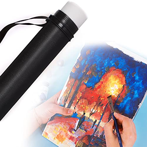 Double Primed Cotton Canvas Roll Kits, 16.4Ft x 24" Canvas Roll and Expandable Canvas Tube for Oil & Acrylic Paint