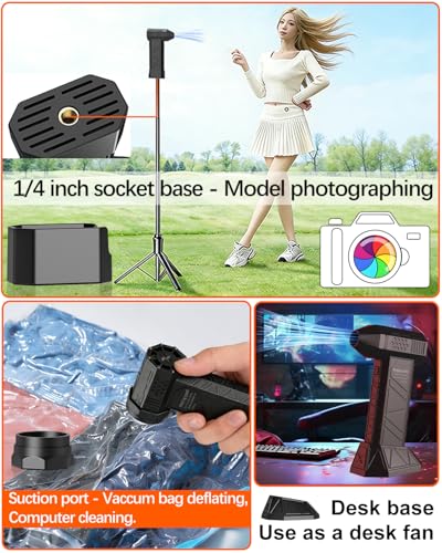P2 Compressed Air Duster-130000RPM Super Power Electric Air Duster, 4-Gear Adjustable Mini Blower with Fast Charging, Dust Blower for Computer, Keyboard, House, Outdoor and Car