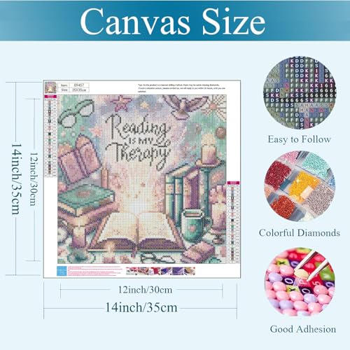 Gemozaic Book Diamond Art Kits for Adults, 14 x 14 Inches, Unframed - color: G9457