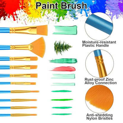 EEEKit Palette Knife for Acrylic Painting: 27PCS-Painting Tool with Brushes