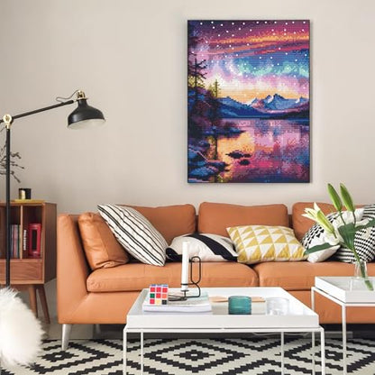 Diamond Art Kits for Adults, Aurora DIY 5D Diamond Painting for Beginners - color: BLKJDP03