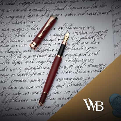 Wordsworth & Black Luxury Bamboo Violet Calligraphy Pen Set, 6 Nibs - color: Violet Wood