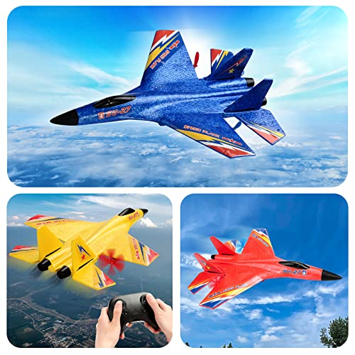 SU-27 RC Airplane for Kids Adults Beginners Fighter Jet Ready To Fly - color: Blue Su27