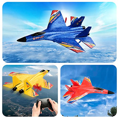 SU-27 RC Airplane for Kids Adults Beginners Fighter Jet Ready To Fly - color: Blue Su27