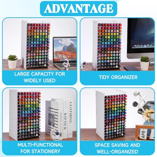 Marker Organizer,120 Slots Marker Holder Organizer with Divider
