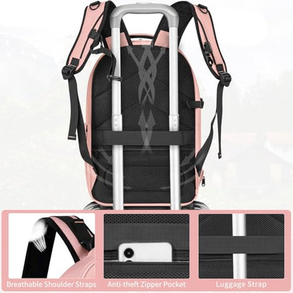 TORIBIO Large Hardshell Camera Backpack DSLR/SLR/Mirrorless Photography Bag - color: Pink