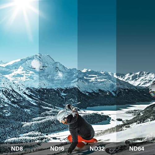 Walking Way ND Filter Set Compatible with DJI Osmo Action 5 Pro/Action 4-4 Pack (ND8, ND16, ND32, ND64), Neutral Density Filters HD Optical Glass/Multi-Coated/Aluminum Frame - style: ND8/ND16/ND32/ND64
