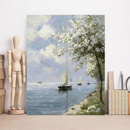 YOLENIX Sailboat Paint by Numbers Kit for Adults Beginner (Without Frame) - color: YH05694
