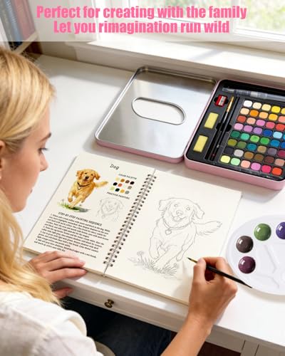 15 Beautiful Animal Watercolor Workbook for Adults Beginner - color: c-animal