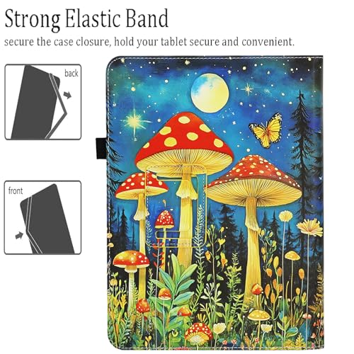 Universal 10 10.1 11 Inch Android Tablet Case Cover with Hand Strap - color: Mushroom