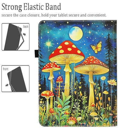 Universal 10 10.1 11 Inch Android Tablet Case Cover with Hand Strap - color: Mushroom