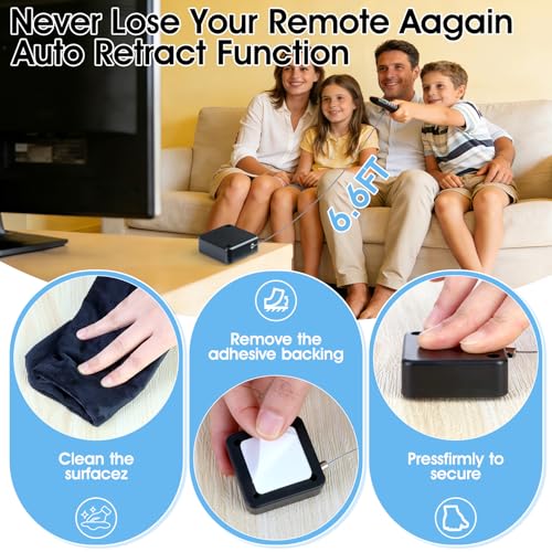 12 PCS Retractable Remote Control Tether 6.6ft/2m Remote Leash Remote Rescue for TV Remotes Game Controllers and Tablets Remote Control Security for Home Showroom Hotel - size: 6.6FT-12PCS