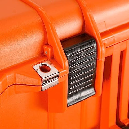 Eylar 31.5" X-Large Protective Roller Hard Case for Cameras, Drones, Tools, and AV Equipment with IP67 Waterproof, Shock Resistant, and Customizable Foam Inserts (Orange) - color: Orange