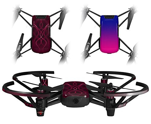 Skin Decal Wrap 2 Pack Compatible with DJI Ryze Tello Abstract 01 Pink Drone NOT Included