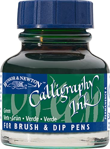 Winsor & Newton Calligraphy Ink, 30ml (1-oz) Bottle, Green - color: Green, size: 1 fl oz