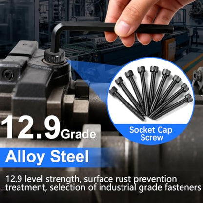330Pcs M3 x 30mm Hex Socket Head Cap Screws with Nuts and Washers - size: M3 x 30mm-330PCS