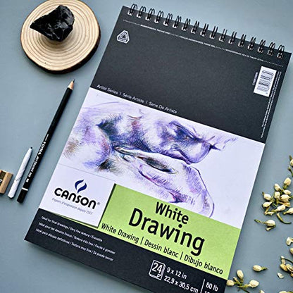Canson Drawing Paper Pad, Bright White, 18x24 in - size: 18x24, style: White Drawing