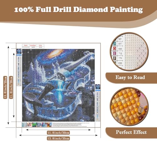 Violin DIY Diamond Art Kits for Adults, Winter 5D Diamond Painting Kits - color: CM070