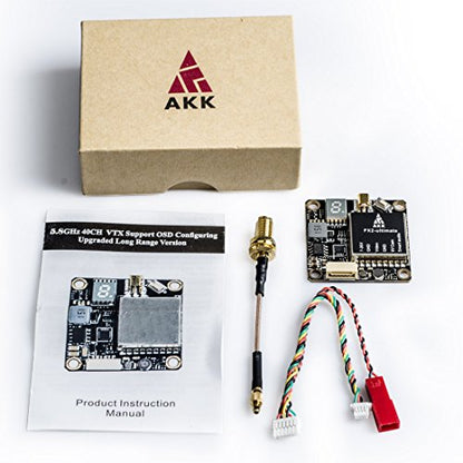 AKK FX2-ultimate 5.8GHz VTX with MMCX Support OSD Configuring via Betaflight Flight Control Board Long Range FPV Transmitter