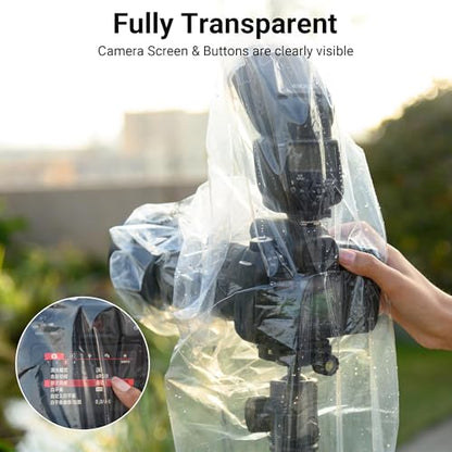 2PCS Clear Camera Rain Cover Sleeve with Flash for Camera + Lens up to 18" - color: (2Pack)for Long Lens w Flash