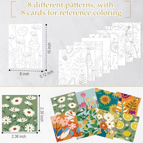 Cholemy 36 Pcs Paint and Sip Kit Gift for Adults 8''x10'',Flowering - style: Flowering