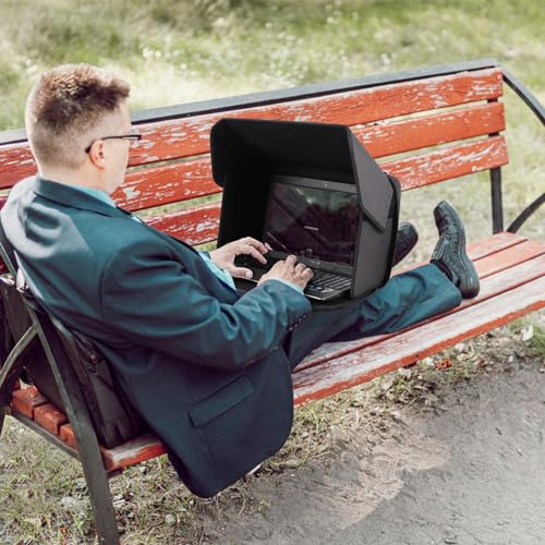 Laptop Sun Shade,Laptop Sun Glare Shield Privacy Cover for Working Outside - size: 15-16''