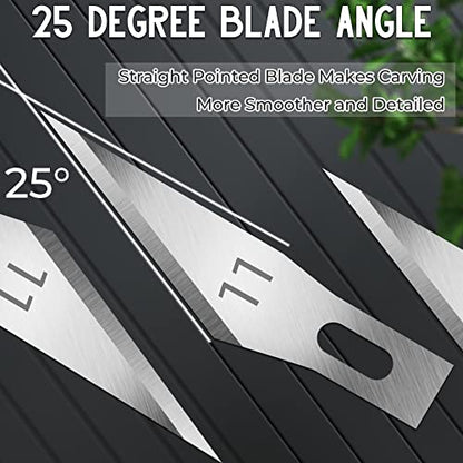 JETMORE 100 Pack Exacto Knife Blades, Hobby Knife Blades for Carving & DIY - size: #11