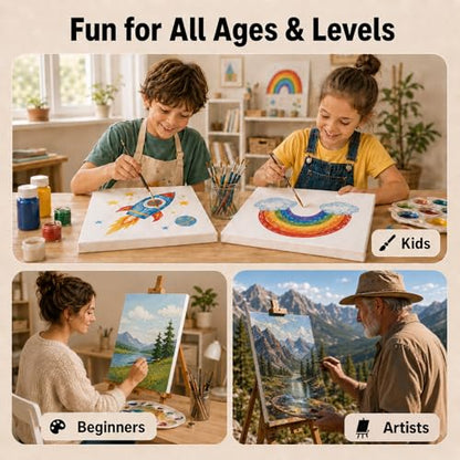5 Pack Art Canvas for Painting,Stretched Canvas Board Set - size: 5pc