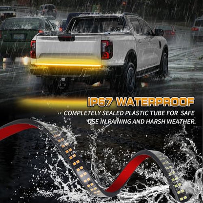 XRIDONSEN 48 inch 288 LED Tailgate Strobe Lights Amber Emergency Lights - color: Amber