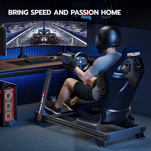 ARES WING 8040 Aluminum Profile Racing Simulator Cockpit with Racing Seat