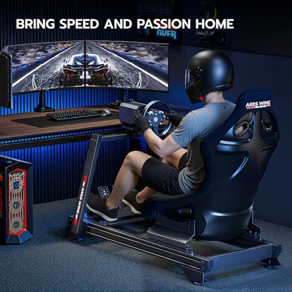 ARES WING 8040 Aluminum Profile Racing Simulator Cockpit with Racing Seat
