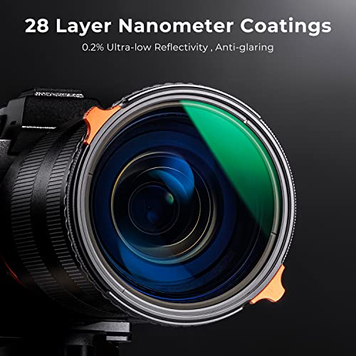 K&F CONCEPT 52mm Variable ND4-64 Lens Filter & Polarizing Effect 2-in-1 - size: 52mm