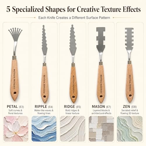 Palette Knife Set with Canvas Roll Bag & Gift Box, Painting Knives