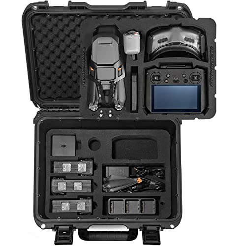 Lekufee Waterproof Carrying Case for Mavic 3 Pro/Classic/Combo - DJI RC Pro/RC 2/N1/N2/Goggles 2/3/Integra/Motion 2/3 & Accessories (Case Only)