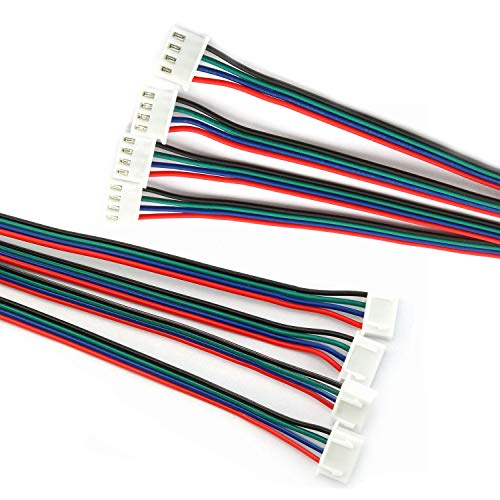 4PCS 1.5M 59 Inch Stepper Motor Cables Lead Wire HX2.54 4 Pin to 6 Pin