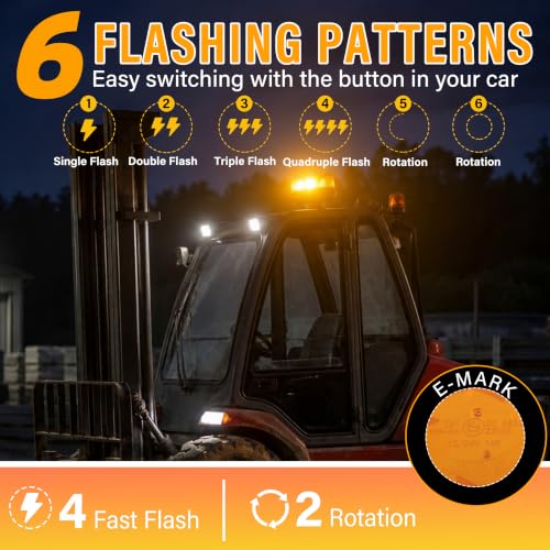 1Pcs Led Beacon Light Amber Strobe Lights