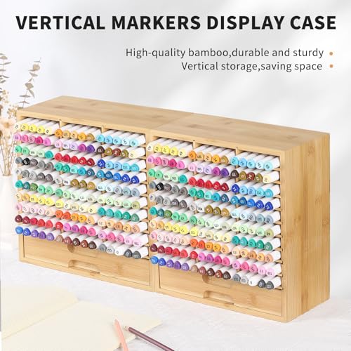AUTOARK Bamboo Marker Organizer for 150 Markers,AHK-060 - size: 150 Markers