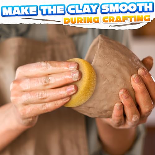 24-Pack Pottery Sponges for Clay, 2.8" Round Synthetic, Reusable - style: 24Pcs