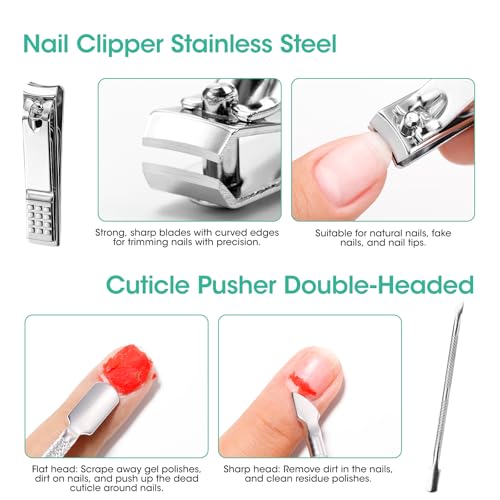 GELLEN Nail Cleanser Pads 50PCS with 10PCS Manicure Tools Kit - size: 50PCS with 10PCS Tools