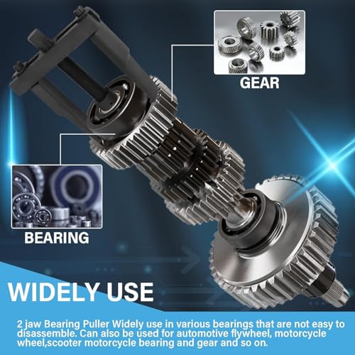 2 jaw Bearing Puller, Adjustable Two Jaw Gear Puller Tool for Removal Small Bearing or Gears, Pulley, and Flywheel 30mm - 90mm