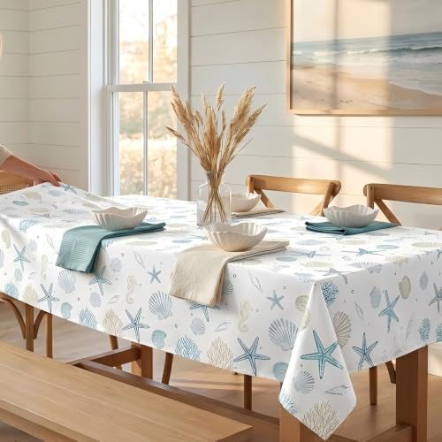 2 Pack Under the Sea Theme Plastic Disposable Tablecloth 54" x 108" - color: Sea Blue