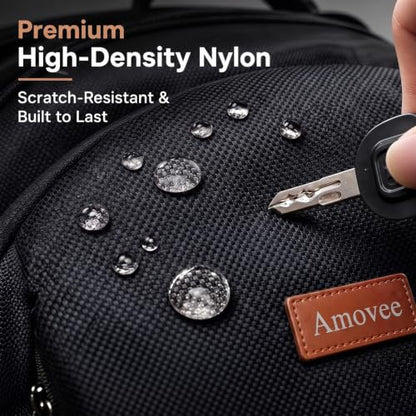 Amovee Business Laptop Backpack,17 Inch Travel Work Bag for Men Black - color: Black
