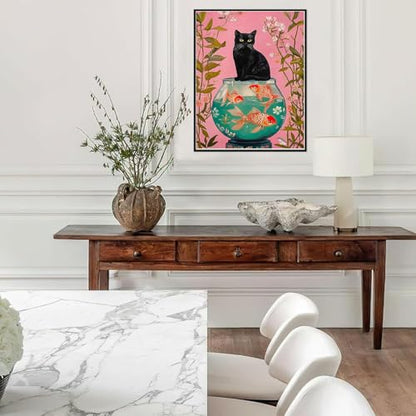 DAZZLEDOTS Black Cat Diamond Art Kit for Adults, 5D Diamond Painting - color: DT093