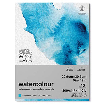 Winsor & Newton Professional Watercolor Paper Pad, 9" x 12", Natural White - size: 9" x 12", style: Side Glued